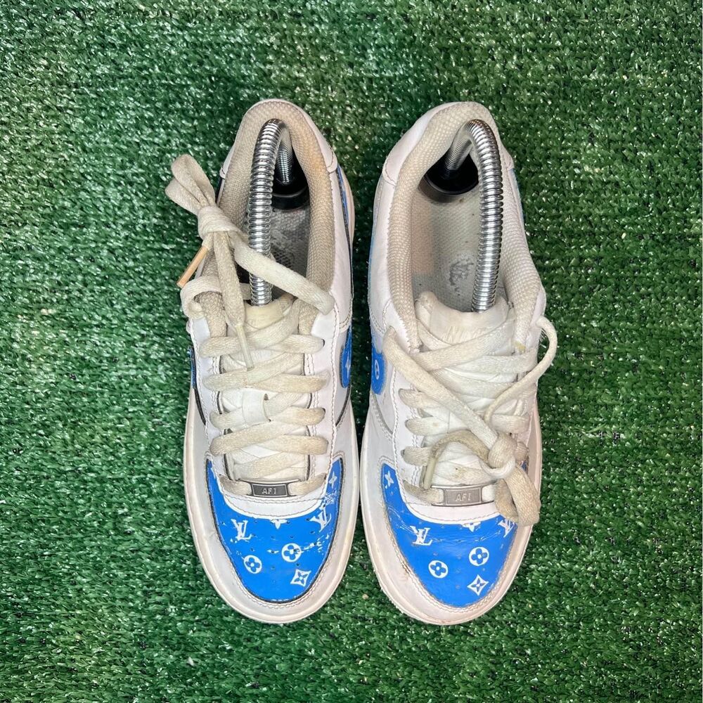 Nike Air Force 1 LV Custom GS Size 4.5Y DH2920-111 - Picture 3 of 6